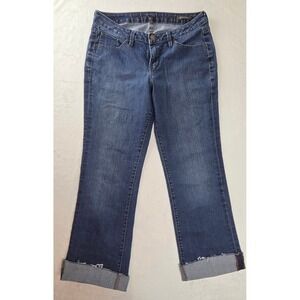 Jag‎ Jeans Women 10 Blue Low Rise Boot Leg Denim Jeans Raw Hem Stretch CA00508